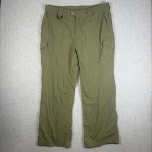Under Armour Men Size 40x32 Olive Green Ankle Length Cargo Pants Pockets Utility